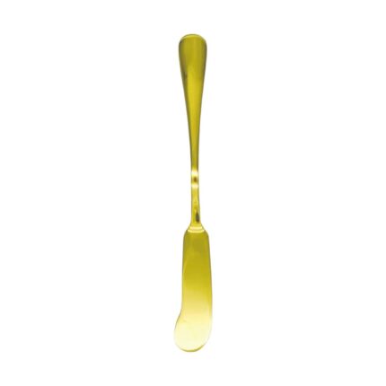 Cuchillo para mantequilla con mango redondo dorado 3PCS