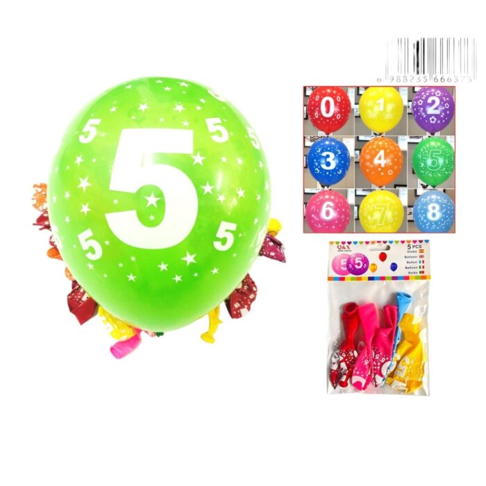 62701769 5 Globos De N¨²meros 5 - Imagen 1