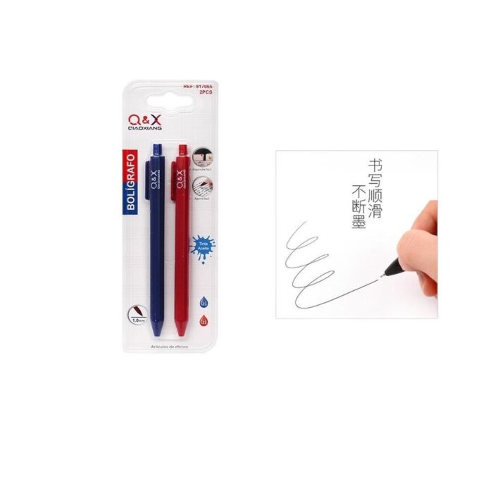 62334067 2780-3 Bol¨ªgrafo De Aceite Medio Esmerilado De Succi¨®n Total 2 Piezas 1,0 Mm Azul Oscuro 1 Rojo Os - Imagen 1