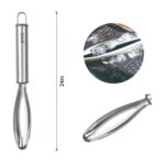 TXM29-101 Rallador hueco para escamas de pescado con mango ovalado 24X3.2CM - Imagen 3