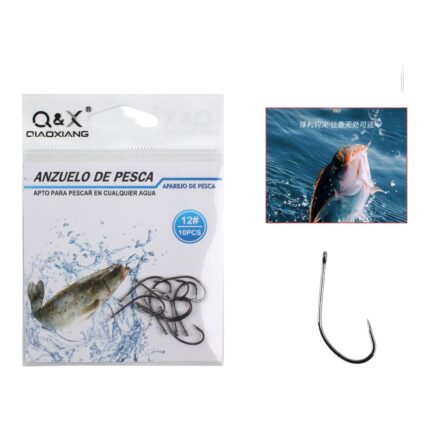 Anzuelo De Pesca De Mar Maruyo Ring 12# 10Pc (N¨ªquel Negro)