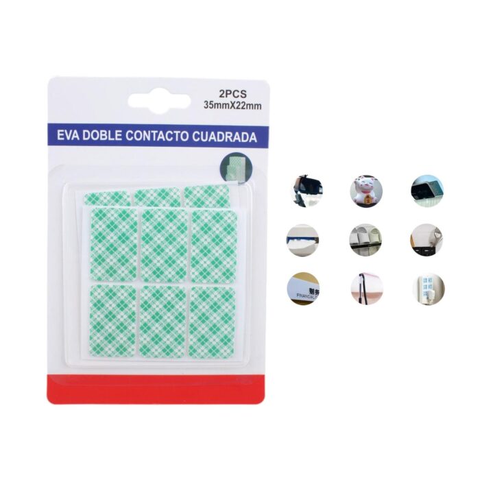 62343738 Cinta EVA adhesiva doble cara cuadrada 35mm x 22mm (2 unidades) - Imagen 2