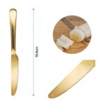 Cuchillo para frutas con mango redondo de oro rosa 2PCS - Imagen 2