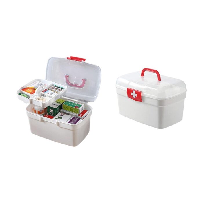 Caja De Medicinas Pequena Roja Para Organización Fácil - Imagen 2