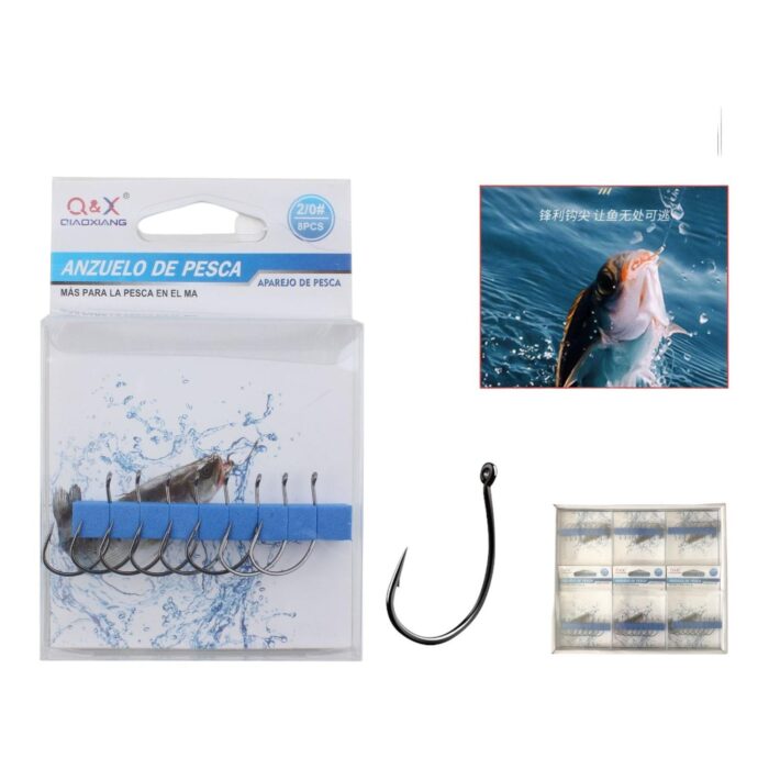 62352891 Anzuelo De Se?uelo Con P¨²as 2/0# 8Pz - Imagen 1