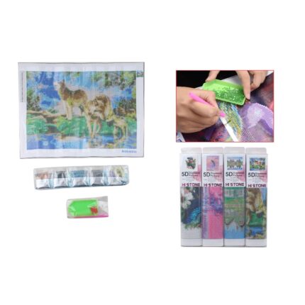 KZ20607 panel de tela pintura diamante 30 * 40 caja de PVC