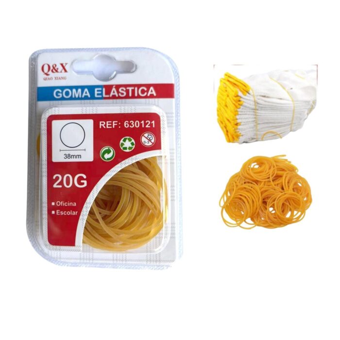 Goma El¨¢stica Amarilla De Doble Burbuja De 38 Mm 20G - Imagen 1