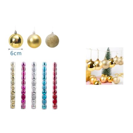 Jt24-L015 Bola Rosa Asiática Brillante Tubo Largo 6Cm 10 Unidades