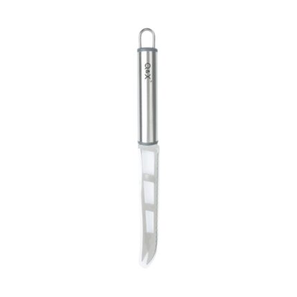 TXM29-35 Cuchillo para queso con tres agujeros con mango ovalado 25.5X2.2CM