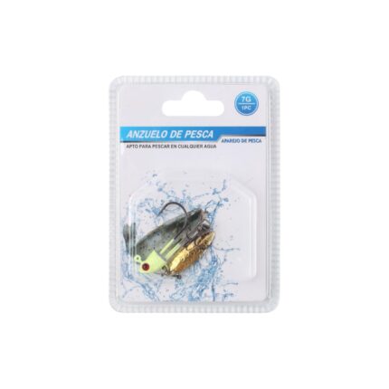 Anzuelo con plomo en forma de pez, con alambre y lentejuela integrada 7 g