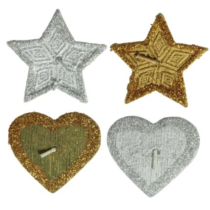 Set velas corazón o estrellas 5 uni