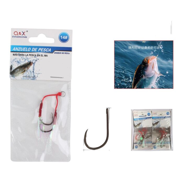 62352963 Gancho De Cuero De Colores 14# - Imagen 1