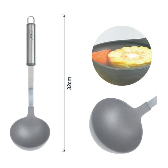 TXM-W06 Cucharon de sopa de nylon con mango ovalado 32X9CM - Imagen 3