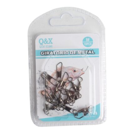 10 Piezas Giratorias+Pin En Forma De A 8#