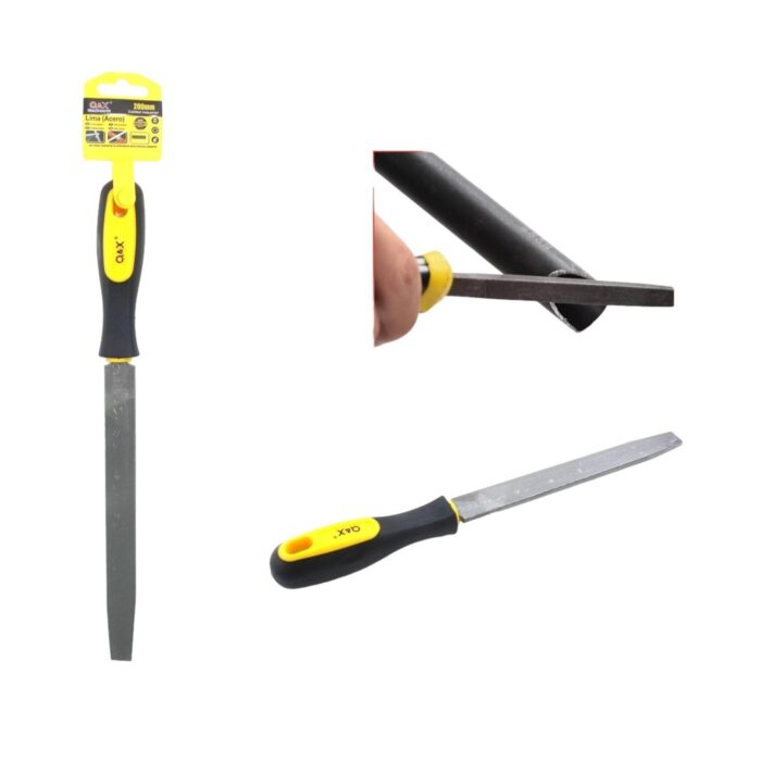 60363764 Lima De Acero Plana Con Mango Bicolor De 8 Pulgadas - Imagen 1