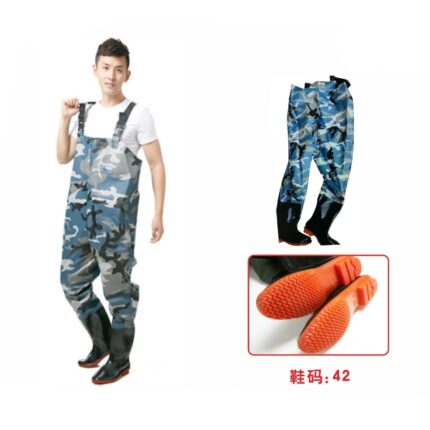 Vadeador Digital Con Pechera De Camuflaje (Talla De Zapato 42)