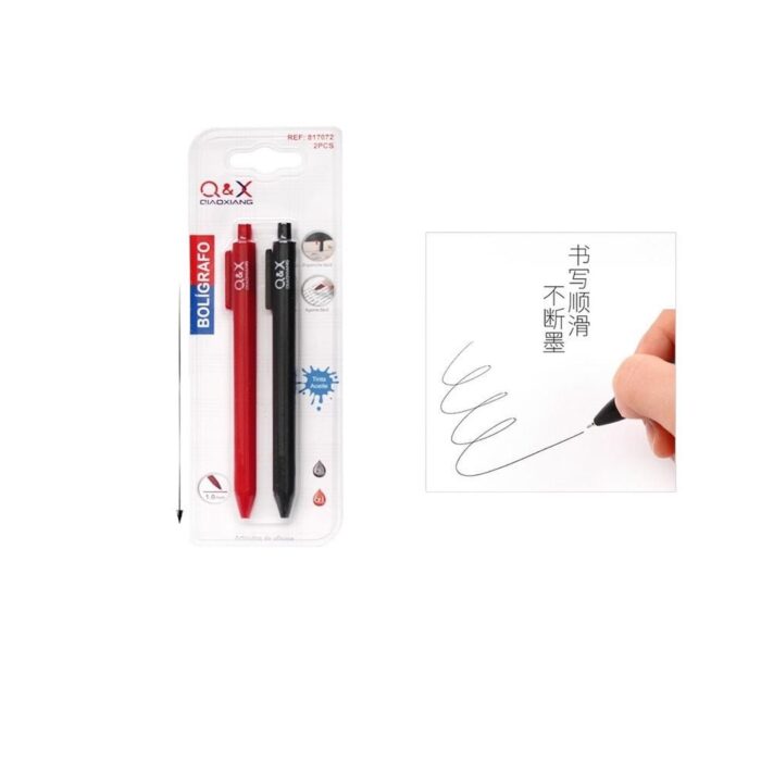 2780-4 Bol¨ªgrafo De Aceite Medio Esmerilado De Succi¨®n Total 2 Piezas 1,0 Mm Negro 1 Rojo Oscuro 1 - Imagen 1