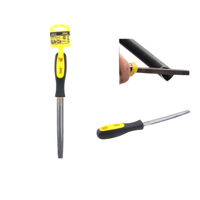 62352244 Lima De Acero Semicircular Con Mango De Doble Color De 6 Pulgadas - Imagen 1