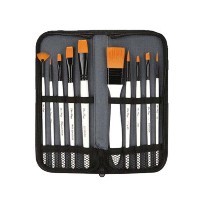 62336417 Estuche Con Un Set De 10 Pinceles Para Tecnica Acrilica - Imagen 2