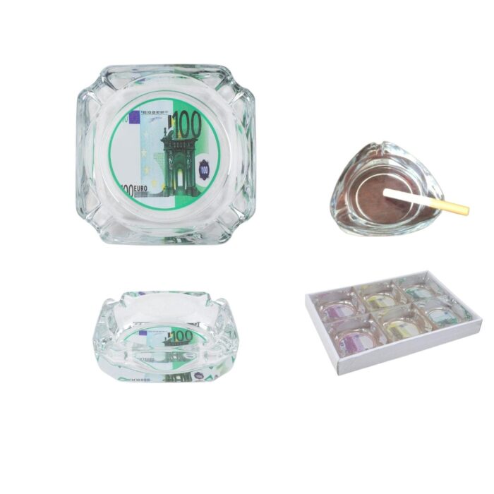 60362980 Cenicero Cuadrado G95 Euro Cristal 9,5Cm - Imagen 1