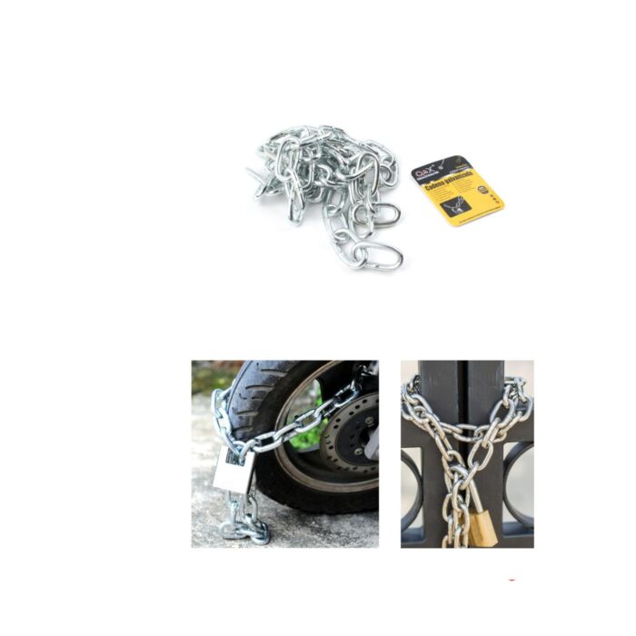 65168174 Cadena de hierro galvanizado 3mm*1m - Imagen 1