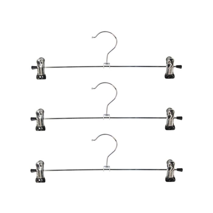 Set colgador Metálicas para Pantalones con Clips Ajustables (3uni) 35x10 - Imagen 1