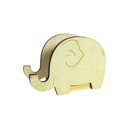 Portalápices de madera en forma de elefante 14x6.2x10cm