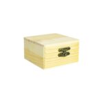 Caja de madera cuadrada pequeña 8x8x4.5cm - Imagen 4