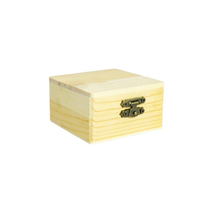 65666742 Caja de madera cuadrada pequeña 8x8x4.5cm - Imagen 4