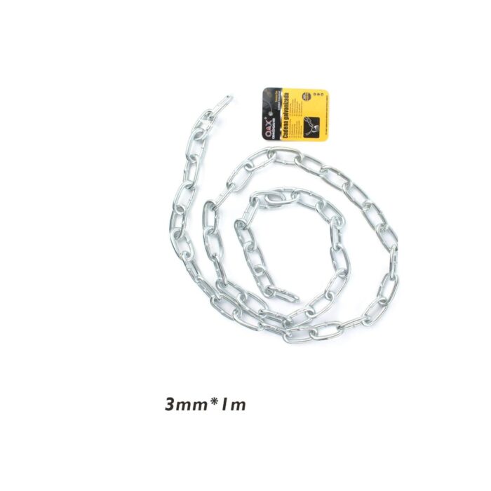 65168175 Cadena de hierro galvanizado 3mm*1m - Imagen 2