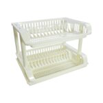 Escurridor de platos de doble capa - 48cm x 33cm x 15cm - Imagen 2