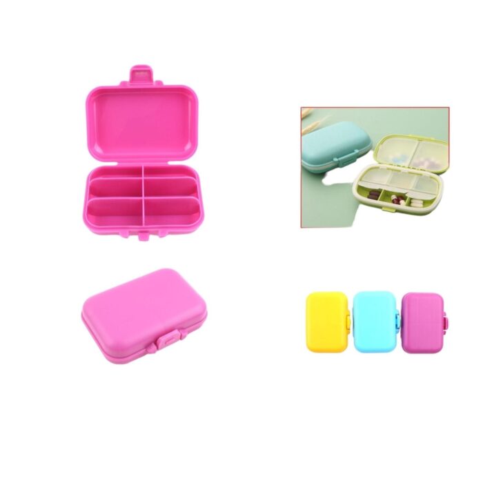 Pastillero Colorido De 6 Compartimentos Colores Mixtos - Imagen 1