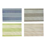 Set de 6 Manteles Individuales Rayados Textil - 30x45cm