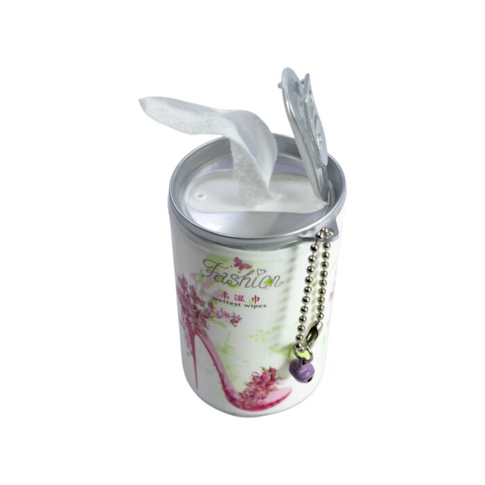 Toallitas húmedas portátiles fashion envase metálico 8x5cm - Imagen 6