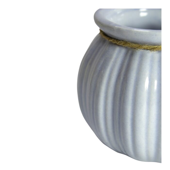 Maceta de Cerámica Acanalado y Cuerda Decorativa 7.2x6.7cm - Imagen 6