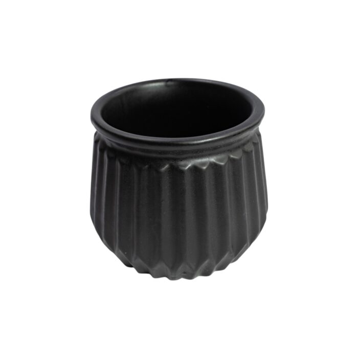 Maceta de Cerámica Acanalado 6 colores (9x9cm) - Imagen 4