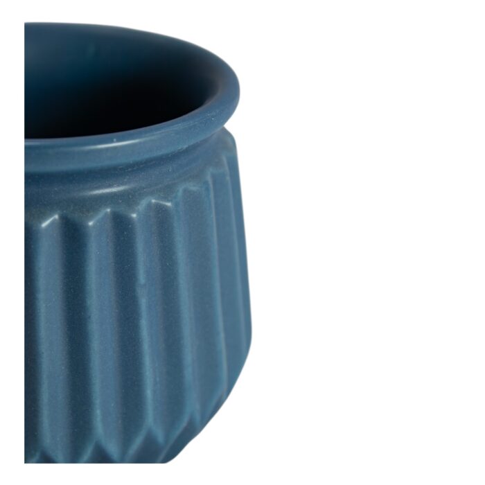 Maceta de Cerámica Acanalado 6 colores (9x9cm) - Imagen 2