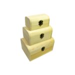 Set tres cajas de madera 18,5x13x10,5cm