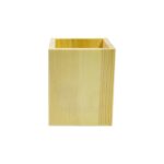 Portalápices de madera cuadrado 8x8x10cm - Imagen 3