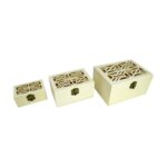 Set de tres piezas de caja de madera 18x13x9cm - Imagen 2