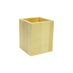 Portalápices de madera cuadrado 8x8x10cm - Imagen 2