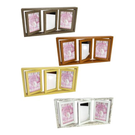 Marco de foto doble giratorio 10x15cm 4 colores