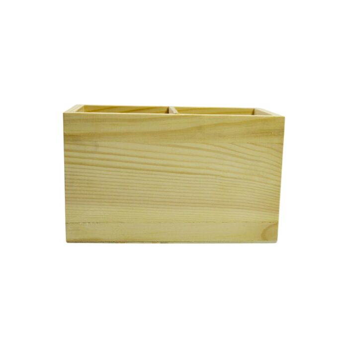 Portalápices dobles de madera 16x8x10cm - Imagen 4