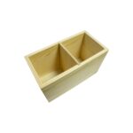 Portalápices dobles de madera 16x8x10cm