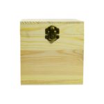 Caja cuadrada de madera 12x12x12cm - Imagen 2