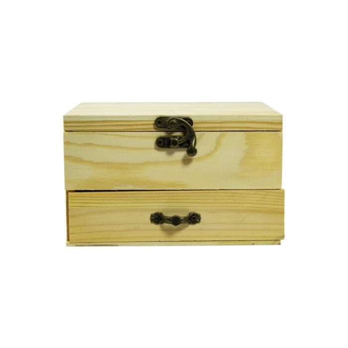 Joyero de madera con espejo 15,8x11,7x9,7cm - Imagen 3