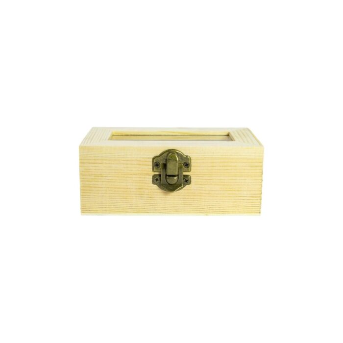 65666749 Caja de madera con ventana superior 12.5x7.2x5.2cm - Imagen 2