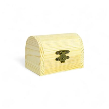 Caja de madera forma baúl 9x5.5x6.5cm