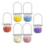 Vela colgante 7,5x7,5cm 6 colores