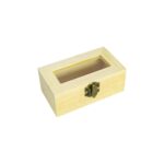Caja de madera con ventana superior 12.5x7.2x5.2cm